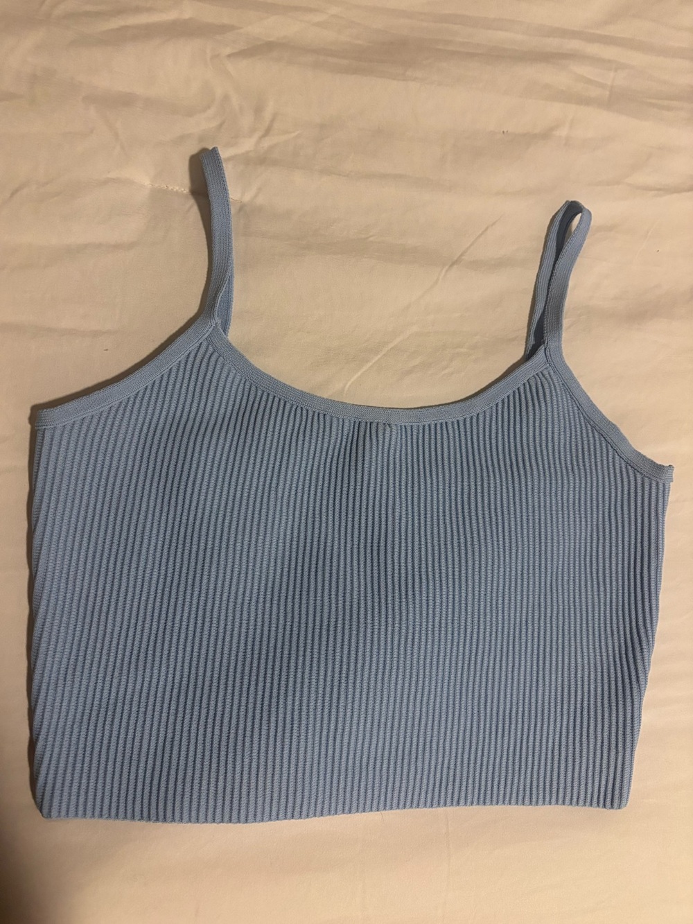 Light Blue Ribbed Tank Top - Picture 2 of 6